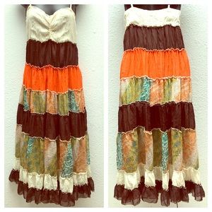Vintage Bohemian Flowy Dress S